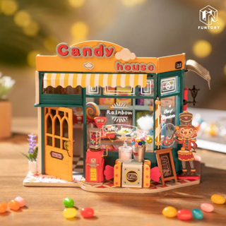 🍭พร้อมส่ง ENG.ver🍬 Funtory บ้านตุ๊กตา DIY ประกอบเอง Candy House เปิดไฟได้ ของเล่น ของขวัญ ของแต่งบ้าน Rolife DG158