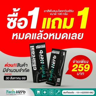 [พร้อมส่ง]ยาสีฟันสมุนไพร #ทวินเฮิร์บ Twinherb หลอดใหญ่ 100g.