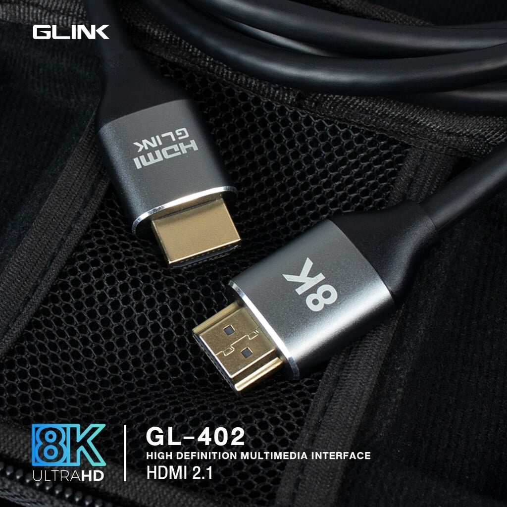 ✅มาตรฐาน GLINK GL-402 Cable HDMI 8K Version 2.1 สายสัญญาณ เวอร์ชั่น 2.1 8k 60hz /2k 144hz/1080p 160hz support HDR