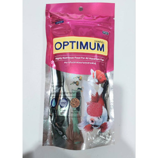 OPTIMUM (อาหารปลาสวยงามทุกชนิด สูตร เร่งสี เร่งวุ้น เร่งโต ไม่ทำให้น้ำขุ่น) ขนาด 50 กรัม