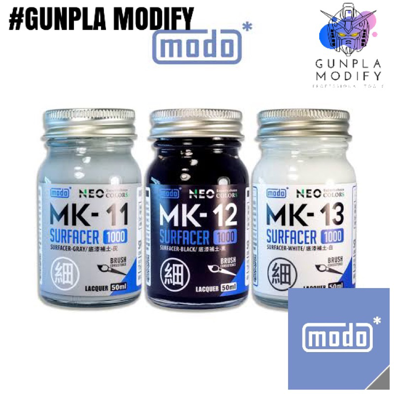 MODO MK SERIES รองพื้น SURFACER 1000 ขนาด 50 ml (GRAY, BLACK, WHITE)
