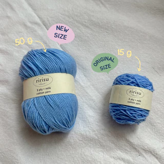 |พร้อมส่งจากไทย| ไหมพรม 3 ply 50g • milk cotton •🧶