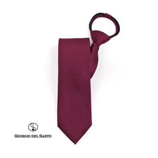 Giorgio Del Sarto Adults Zipper Tie Red ไทซิป เนคไทสำเร็จรูปสีแดง