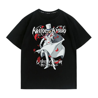 โจรแปลก Kidd Detective Conan อะนิเมะเสื้อยืดผ้าฝ้ายแขนสั้น unisex