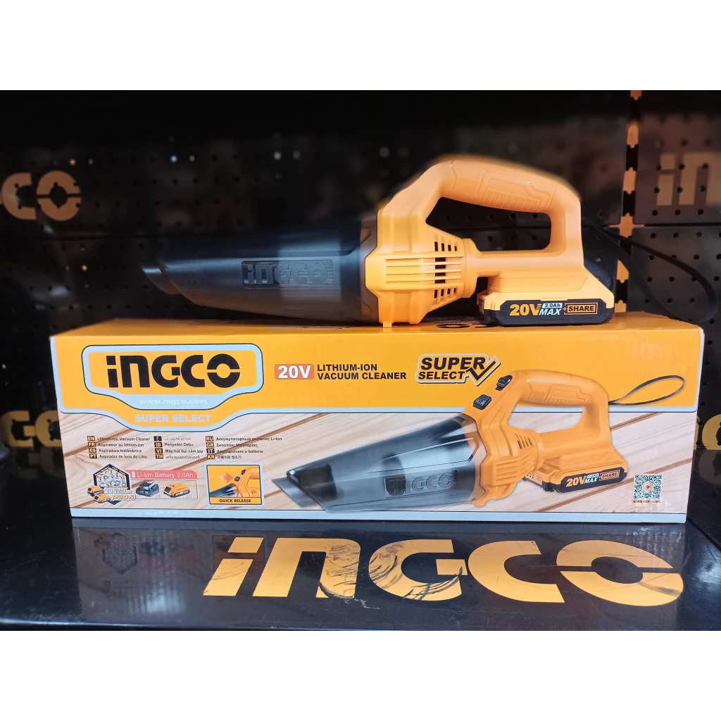 INGCO เครื่องดูดฝุ่นไร้สาย 20V super Ingco รุ่น  CVLI20126 / CVLI201261 เครื่องเปล่า,ครบชุดพร้อมแบต thumbnail 4