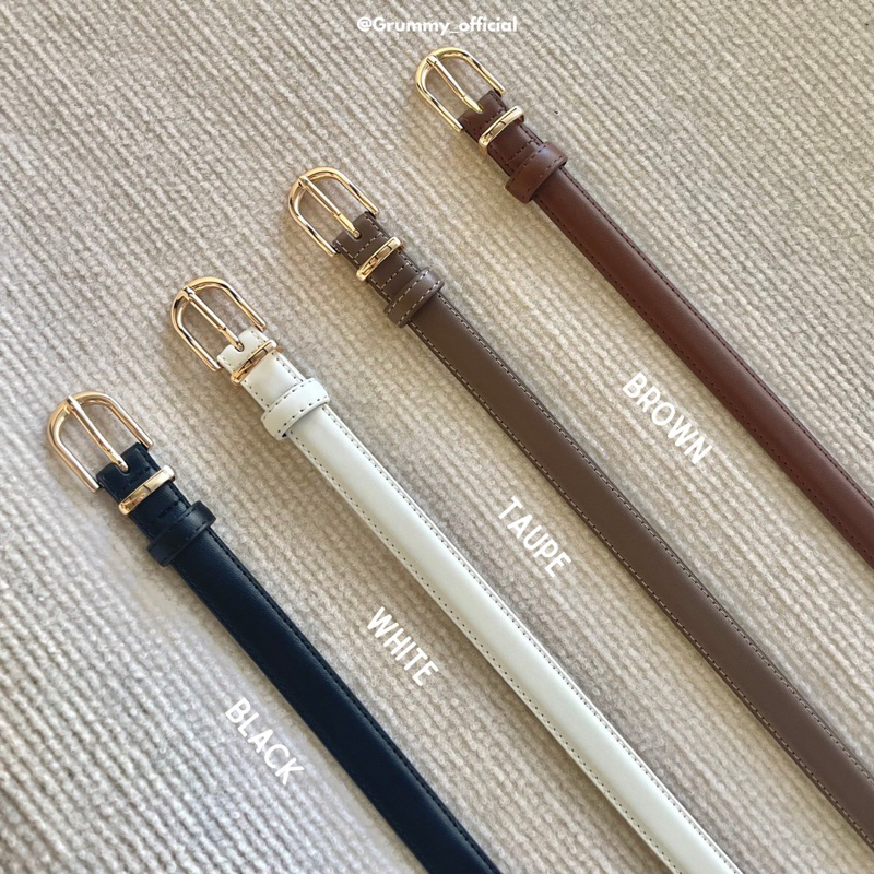 ส่งจากไทย GRUMMY  เข็มขัดหนัง งานอะไหล่ทอง ใส่ได้ตั้งแต่เอว 24-39“ ขนาดในภาพ