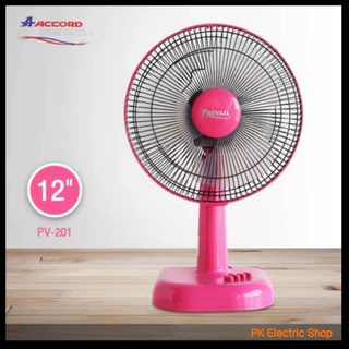 ACCORD พัดลมตั้งโต๊ะ12 นิ้ว รุ่น PREVAIL PV-201(คละสี) ระบุสีทักแชท รับประกันมอเตอร์ 2 ปี
