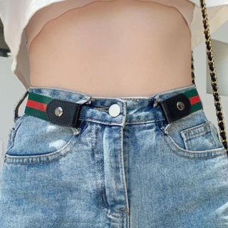 [W0096] เข็มขัดปรับเอวกางเกง ยางยืด ปรับสายได้ สไตล์วินเทจ Belts ใส่ได้ทั้งผู้ชายผู้หญิง