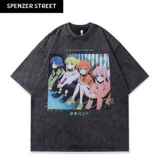 Spenzer.street | 🖤 Bocchi the rock tee โอเวอร์ไซส์ เสื้อผ้าสตรีท เกาหลี y2k แฟชั่น ทราวิส 2pac ฮิต 2023 มาใหม่