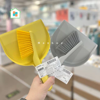 IKEA [พร้อมส่ง] ชุดโกยผง ไม้กวาด ขนาดมินิ พลาสติก สีเทา สีเหลือง รุ่น PEPPRIG อิเกีย แท้