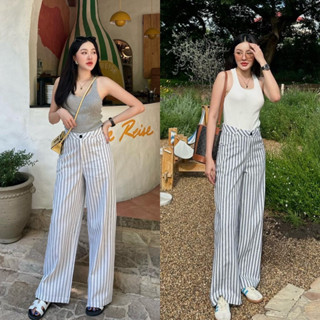 MALIMAYS - LOLA TROUSERS กางเกงลายทางขากระบอกใหญ่