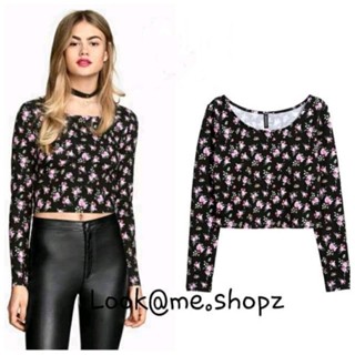 H : Rose Fine Knitted Crop Top