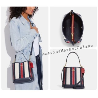 กระเป๋า COACH/ Coach Mollie Bucket Bag 22 In Signature Jacquard With Stripes CA178