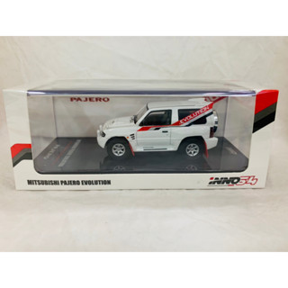 1/64 Mitsubishi Pajero Evolution With Extra Wheels (White) [IN64-EVOP-WHI]