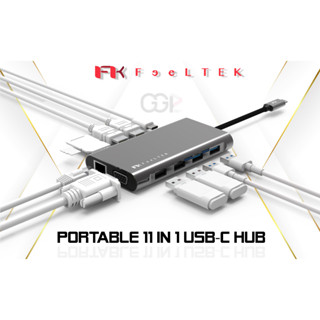 [กรุงเทพฯ ด่วน 1 ชั่วโมง]  USB C Hub, Feeltek 11 in 1 Mega Dock USB C Hub, Triple-Display Capable. [ HDMI x 2 | VGA x