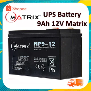 แบตเตอรี่เครื่องสำรองไฟ UPS Battery Matrix 5.5Ah /7.8Ah /9Ah /12Ah.12V คุณภาพดี ไฟเต็ม