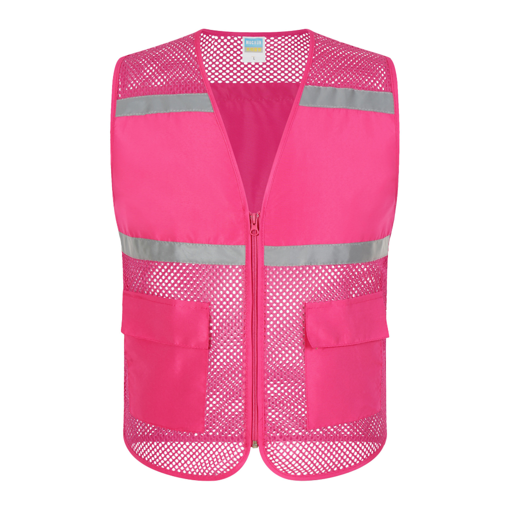 SM Reflective vest เสื้อกั๊กสะท้อนแสงมีกระเป๋า รุ่นระบายความร้อนดี เสื้อกั๊กจราจร เสื้อกั๊กทำงาน