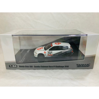 Tarmac Works HOBBY64 Model Car - Honda Civic EG6 Suzuka Clubman Race FF Challenge 2018