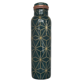 NATURAL EFE | MEENA PRINTED COPPER WATER BOTTLE | ขวดน้ำทองแดง ลายพิมพ์มีน่า 900ML