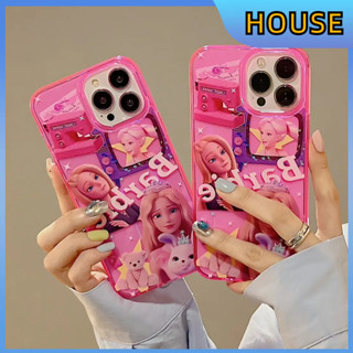 💲คูปองเคลม💲เคสไอโ case for iphone 11 12 ตุ๊กตาบาร์บี้ เคส 14 13 12 11 pro max ซิลิโคนเหลวป้องกันเต็มรูปแบบ