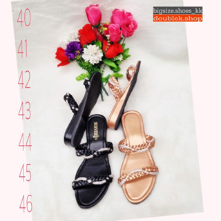 size 40-46…แตะหน้าสวม  2 เส้น เสริมส้น (จัดส่ง 3-5 วัน)