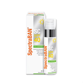 (ถูกสุด)SpectraBAN SC SPF40 PA+++ Oil​ Control​ Sunscreen Gel 45 ml. สเปคตร้าแบน เอสซี เอสพีเอฟ 40 PA+++ 45​ มล.​ อายุ24