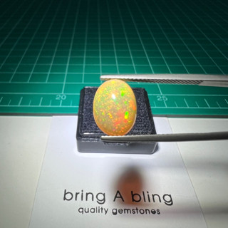 โอปอล (opal) ของเอธิโอเปีย 3.05 ct (12x9.1x5.7mm) โอปอล ใสไร้ตำหนิ เล่นไฟสวยมาก