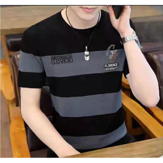 ใหม่ พร้อมส่งเสื้อยืดคอกลมแขนสั้นผู้ชาย ผ้านิ่มใส่สบายไม่ร้อน