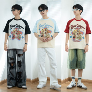 HALO T-shirt เสื้อยืดแขนสั้นทรงโอเวอร์ไซส์