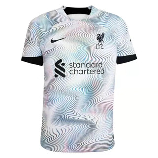 เสื้อกีฬาแขนสั้น ลายทีมชาติฟุตบอล Liverpool 2022-2023 ชุดเยือน สําหรับผู้ชาย