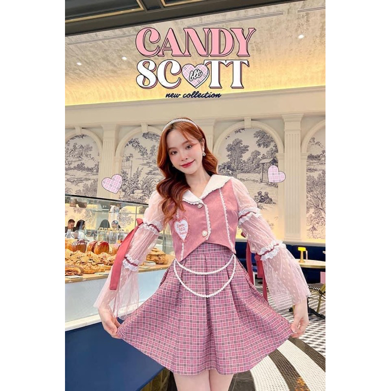 💎พร้อมส่ง💎BLT💕เดรสสีแดง Candy Scott dress