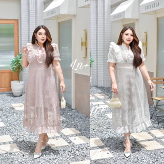 LK เดรสฟอลล่า เดรสสาวอวบ อ้วน Bigsize Oversize Plussize ชุดออกงาน