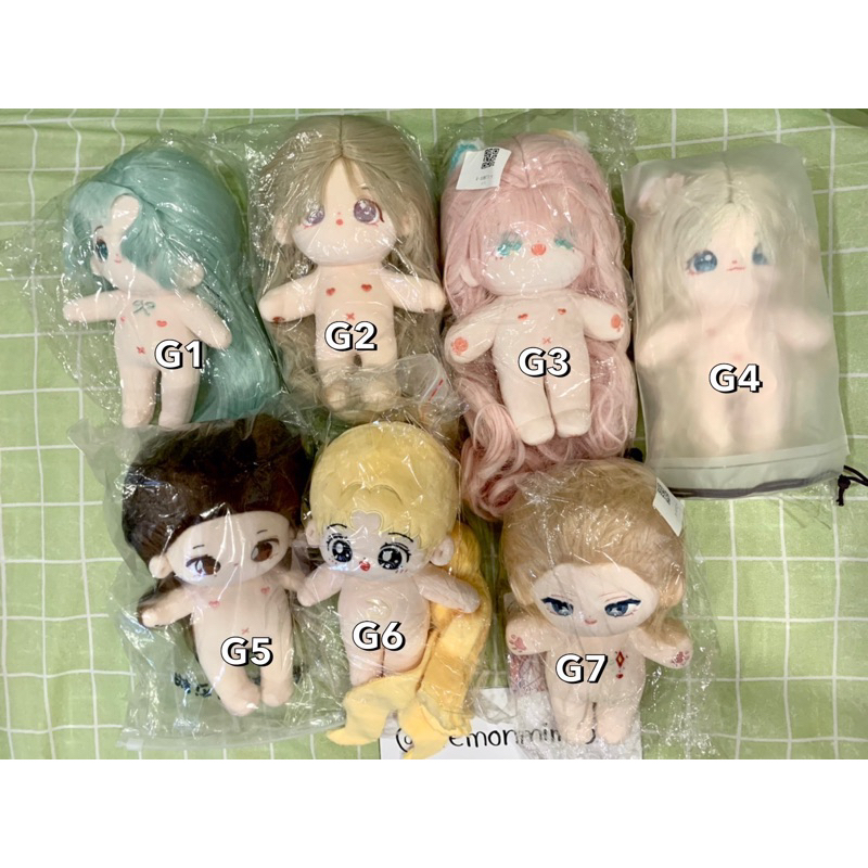 พร้อมส่ง ตุ๊กตา ผมเส้น 20 cm มือ1 รหัส G1-G7