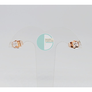 ต่างหู Rose gold 4K Crytal Swarovski /ER-18