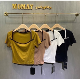 เสื้อคอเหลี่ยมทรงU ป้าย MOMAY (โมเม)