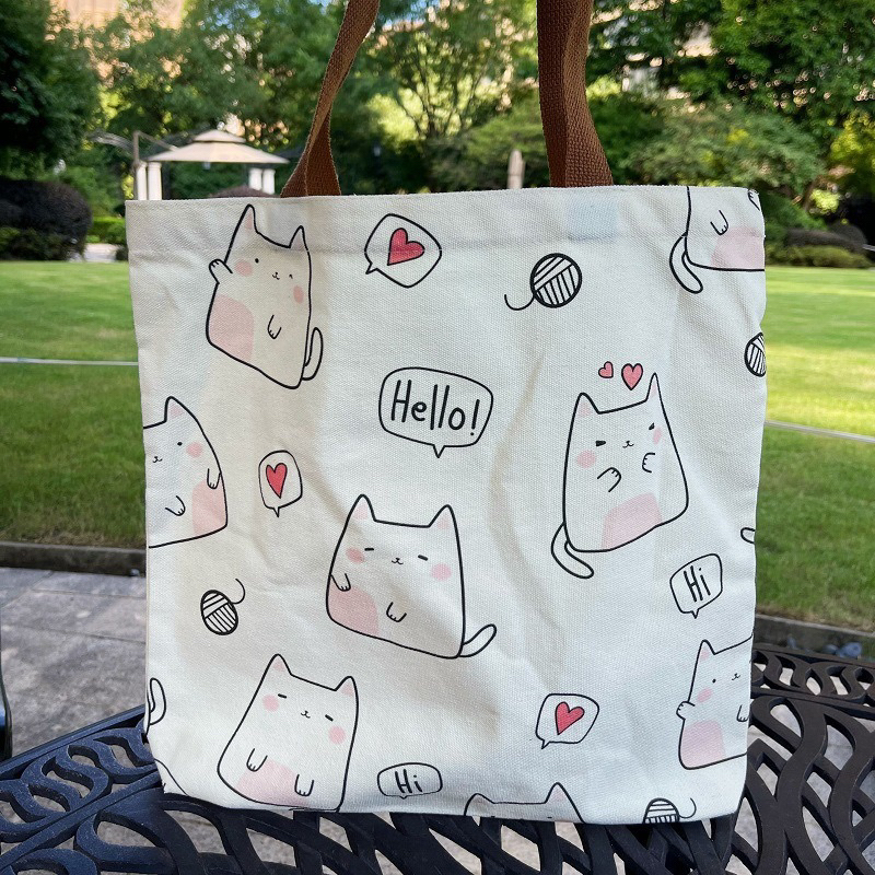 กระเป๋าผ้า 7 ลาย กระเป๋า สไตล์เกาหลีใหม่DW77 39*34cm