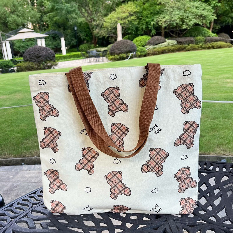 กระเป๋าผ้า 7 ลาย กระเป๋า สไตล์เกาหลีใหม่DW77 39*34cm