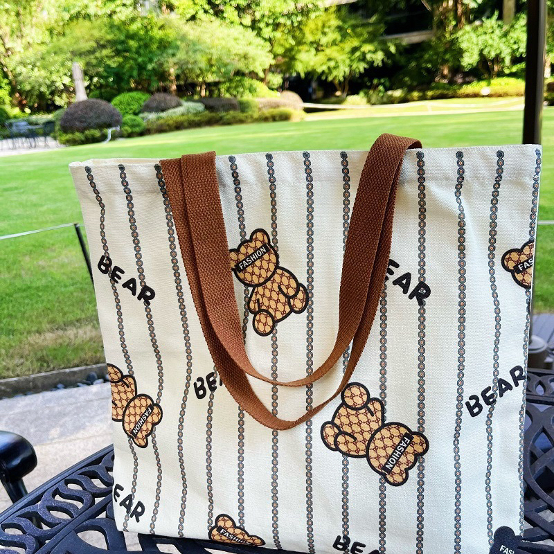 กระเป๋าผ้า 7 ลาย กระเป๋า สไตล์เกาหลีใหม่DW77 39*34cm