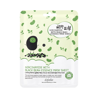 ESFOLIO PURE SKIN NIACINAMIDE WITH BLACK BEAN ESSENCE MASK SHEET 25 ml.