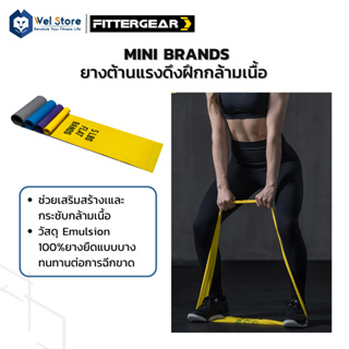 WelStore FITTERGEAR ยางยืดวงแหวน แถบยางยืดแรงต้านสำหรับออกกำลังกาย โยคะ พิลาทิส FLAT BANDS