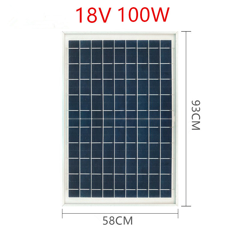แผงโซลาร์เซลล์ solar cell 18V/12V 100W กันน้ำ
