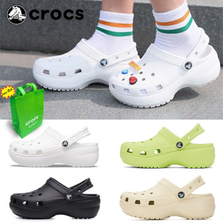 มีของพร้อมส่งทุกวัน Crocs classic platform clog รองเท้าแตะ รองเท้าไปทะเล รองเท้าแตะลำลอง สำหรับผู้ชายและผู้หญิง