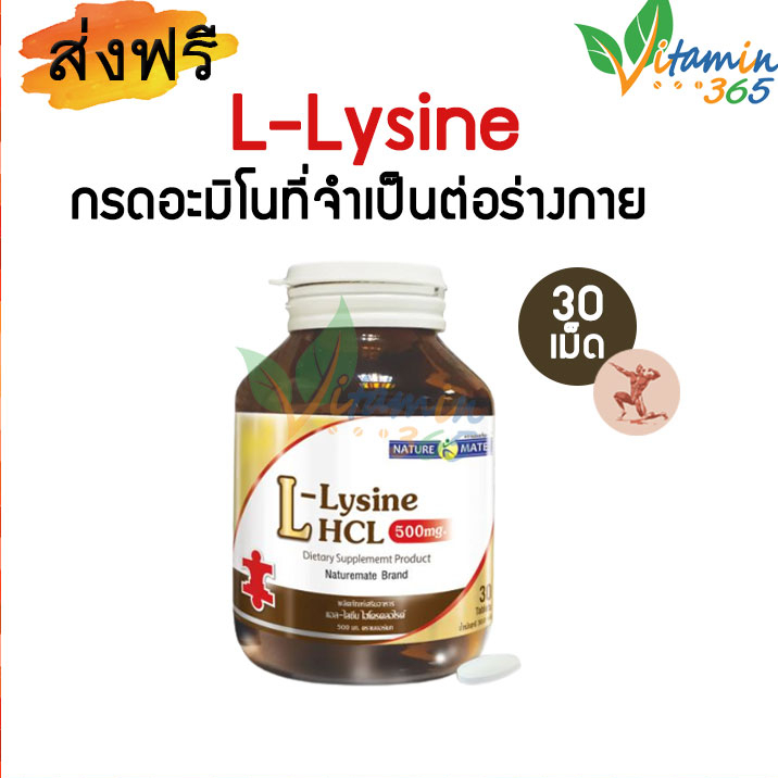 Springmate L-Lysine 500 mg สปริงเมท แอลไลซีน 30 เม็ด