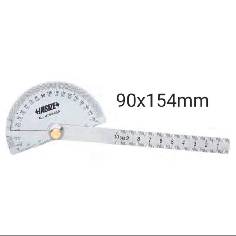 โปรแทรคเตอร์ 90×154mm 0-180องศา Protractor INSIZE รุ่น 4780-85A อินไซส์