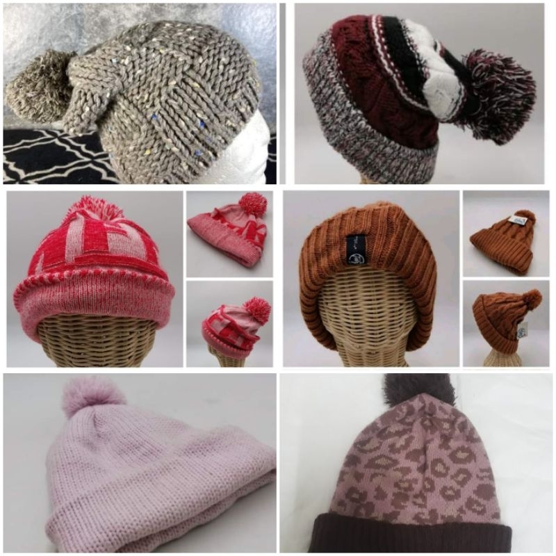 beanie hat ski beanie pom รวมหมวกไหมพรมมีปอม#2