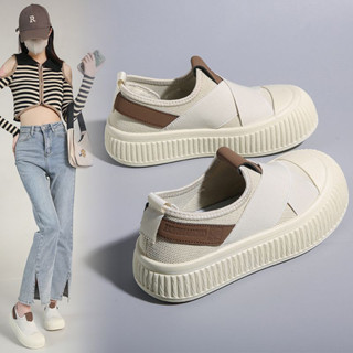 AS042 รองเท้าผ้าใบ หุ้มส้น สวมง่าย ใส่สบาย *เพิ่ม 1 ไซส์