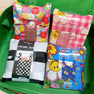 [พร้อมส่ง/ของแท้] wiggle wiggle picnic bag กระเป๋าช้อปปิ้งพกพา พับเก็บง่าย ผ้าแข็งแรง ทนทาน ไม่กิ๊กก๊อก