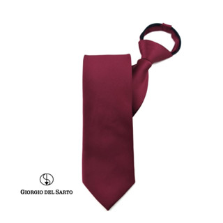 Giorgio Del Sarto Adults Zipper Tie Red ไทซิป เนคไทสำเร็จรูปสีแดง