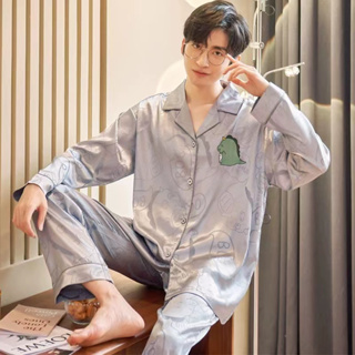 2222-1 SBT ชุดนอนแขนยาวขายาวผู้ชาย L-3XL ชุดนอนชาย ชุดนอนผ้า…