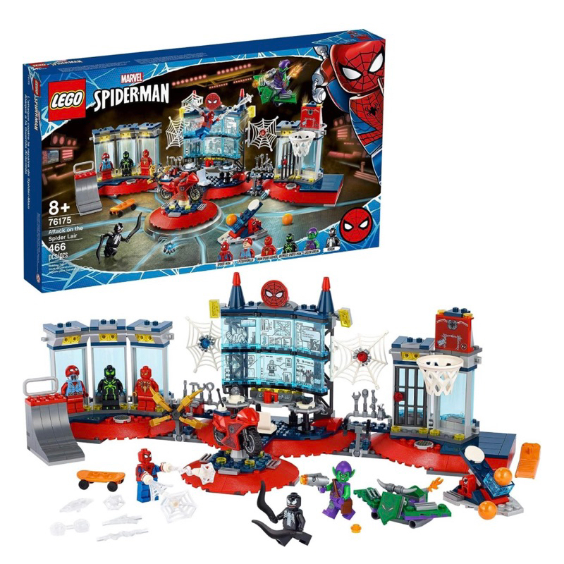 LEGO Marvel Spider-Man Attack on The Spider Lair 76175 Cool Building Toy,
